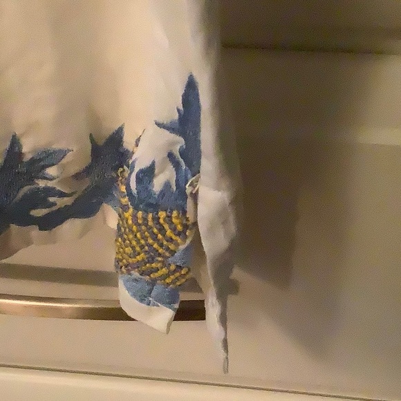 Angels by the Sea white linen tunic.  Size large.  Side zip. Excellent Shape. - Picture 7 of 8